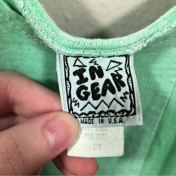 In Gear Vintage Y2K Lime Green Mini Dress women's size small - Picture 2 of 4